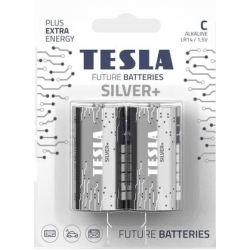 1099137021 Tesla SILVER+ Alkaline baterie C (LR14, malý monočlánek, blister) 2 ks