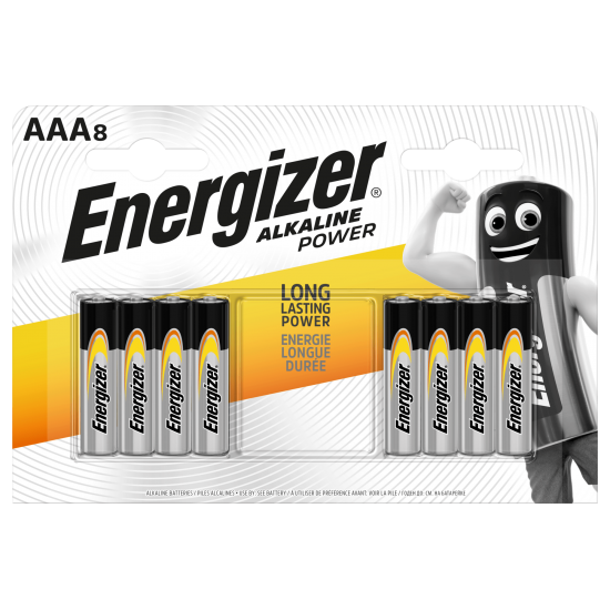 Energizer Alkaline Power AAA/LR03 E92 BP 8 alkalické mikrotužkové batérie 8ks 7638900410662