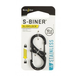 LSB2-01-R3 Nite Ize S-Biner® SlideLock® Stainless Steel #2 - Black