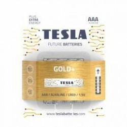 1099137001 Tesla GOLD Alkaline baterie AAA (LR03, mikrotužková, blister) 4 ks