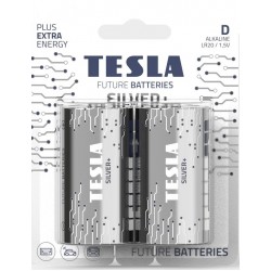 1099137024 Tesla SILVER+ Alkaline baterie D (LR20, velký monočlánek, blister) 2 ks
