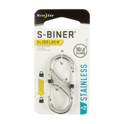 LSB2-11-R3 Nite Ize S-Biner® SlideLock® Stainless Steel #2 - Stainless